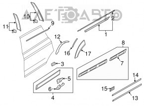 Capac usa laterala dreapta spate Audi Q7 4L 10-15 inainte