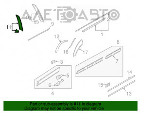 Capacul ușii laterale din spate dreapta Audi Q7 4L 10-15