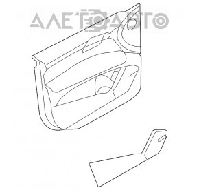 Обшивка двери карточка передняя левая Audi Q7 4L 10-15 BOSE, черн с подсветкой и памятью сидений