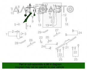 Capacul amortizorului din față dreapta Audi Q7 4L 10-15 gri