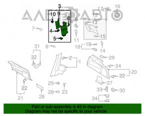 Capac spate stânga Audi Q7 4L 10-15 cu încălzire în spate, pentru centură, gri, pentru curățare chimică