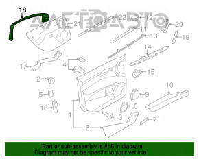 Cadru ușă interior plastic față dreapta Audi Q7 4L 10-15