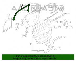 Cadru ușii interioare din plastic spate stânga Audi Q7 4L 10-15