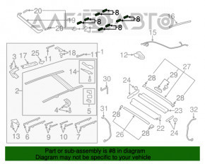 Mecanismul cadrului de deschidere a portbagajului Audi Q7 4L 10-15