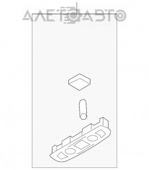 Plafonul de iluminare din spate pentru Audi Q7 4L 10-15 gri sub trapă.