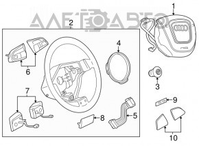 Butonul de control de pe volanul drept Audi Q5 8R 13-17 tip-1