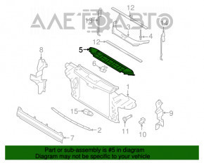 Дефлектор радиатора верхний Audi Q7 4L 10-15 OEM