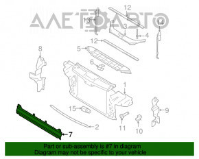 Deflector radiator fund Audi Q7 4L 10-15 nou original OEM