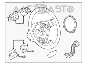 Volan gol Audi Q5 8R 13-17 piele neagră S-line