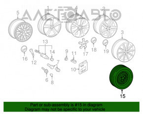 Запасное колесо докатка Audi Q7 4L 10-15 R18 195/75