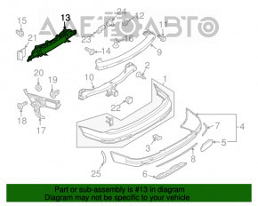 Suportul pentru bara spate centrală Audi Q7 4L 10-15, nou, original OEM