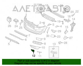 Cadru far stanga pentru Audi Q7 4L 10-15, nou, original OEM