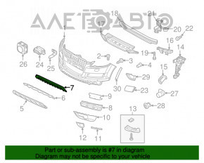 Grila inferioară a bara față Audi Q7 4L 10-15 nouă originală OEM