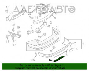 Capacul de protecție a barei spate inferioare Audi Q7 4L 10-15, nou, original OEM