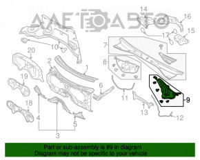 Grila scurgerii de peșteră stânga Audi Q7 4L 10-15