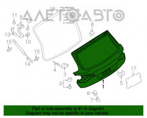 Дверь багажника голая Audi Q7 4L 10-15