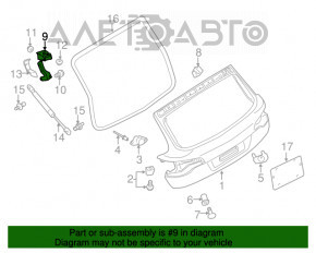 Buclele ușii portbagajului stânga Audi Q7 4L 10-15