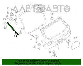 Amortizorul ușii portbagajului stâng Audi Q7 4L 10-15 nou OEM original