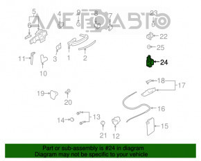 Buclele ușii din spate stânga jos Audi Q7 4L 10-15