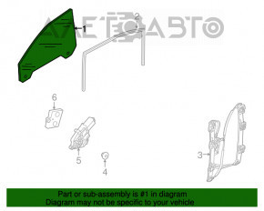 Geamul ușii din față stânga Audi Q7 4L 10-15