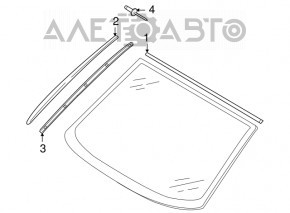 Garnitură geam parbriz dreapta Audi Q7 4L 10-15 nou OEM original