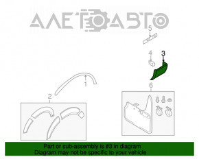 Capacul aripii din față dreapta de jos Audi Q7 4L 10-15, nou, original OEM