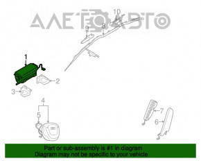 Подушка безопасности airbag пассажирская в торпеде Audi Q7 4L 10-15