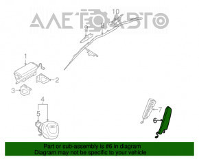 Airbagul pentru scaunul din stânga Audi Q7 4L 10-15