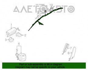 Perna de aerbag laterală stânga pentru Audi Q7 4L 10-15, cartuș pirotehnic ruginit