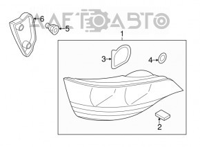 Фонарь правый Audi Q7 4L 10-15 царапины, микро трещина