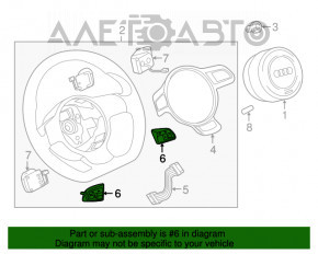 Butonul de control de pe volanul Audi Q5 8R 13-17, nou, original OEM