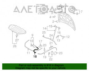 Cablu deschidere capotă față Audi Q7 4L 10-15