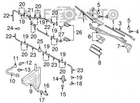 Trapezul de curățare a parbrizului cu motor pentru Audi Q7 4L 10-15