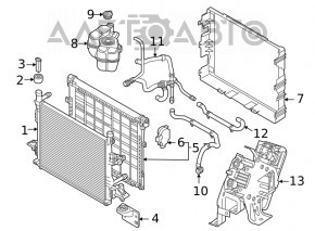 Suport radiator dreapta sus Audi A5 F5 17- deget