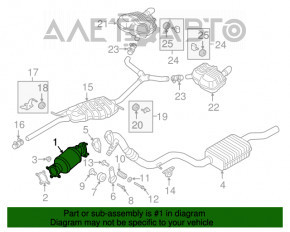 Convertor catalitic Audi A4 B9 17- 2.0T