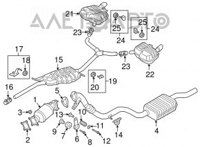 Convertor catalitic Audi A4 B9 17- 2.0T