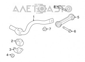 Bară stabilizatoare față dreapta Audi A6 C7 12-18 nouă, neoriginală LEMFORDER