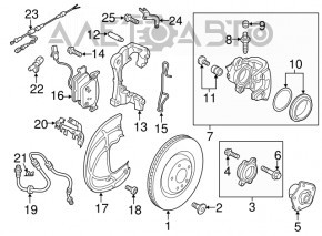 Подшипник ступицы передней правой Audi A4 B9 17- не