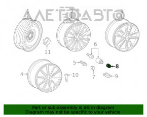 Заглушка колпачок колесного болта Audi Q5 80A 18-24 под секретку