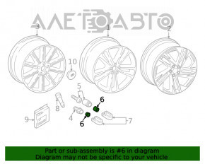 Capacul de protecție a șurubului roții Audi Q5 80A 18-