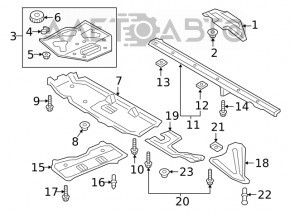 Protecție pentru bara de protecție spate Audi Q8 19- nou original OEM