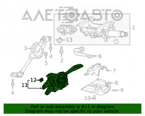 Подрулевой переключатель гитара в сборе Audi A4 B9 17- с шлейфом, с dynamic steering