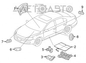 Senzor de ocupanți VW Jetta 11-18 SUA