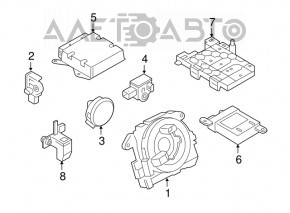 Modulul de control al ocupantului VW Passat b8 16-19 SUA