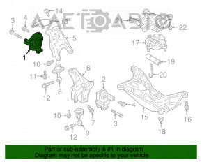 Pernele motorului drept Audi A4 B9 17- 2.0T, electric, nou, original OEM