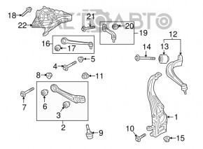 Maneta superioară dreapta față Audi Q5 80A 18- nouă originală OEM