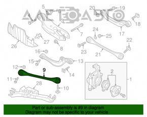 Maneta transversală inferioară din spate dreapta Audi A4 B9 17- înainte de nouă originală OEM