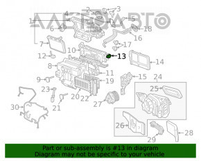 Actuatorul motorului care acționează ventilatorul de încălzire pentru Audi A4 B9 17-