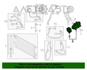 Compresorul de aer condiționat Audi A6 C7 12-17 2.0