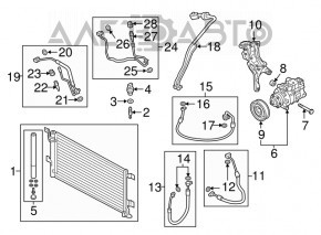 Compresorul de aer condiționat Audi A6 C7 12-17 2.0